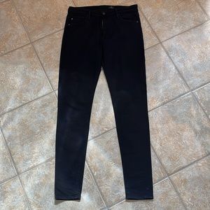 AG The Farrah Skinny High Rise Skinny black jeans, size 28